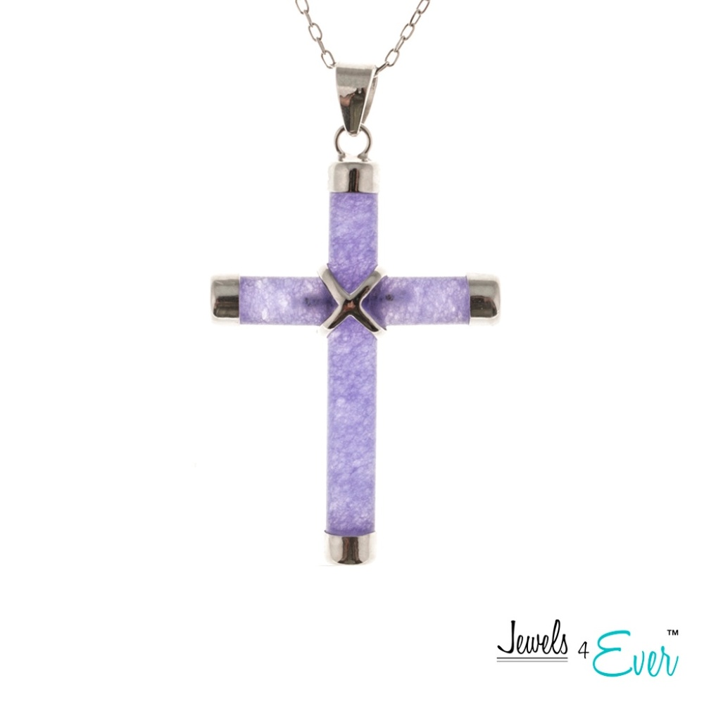 Cross Pendant with 16" Rhodium Plated Chain